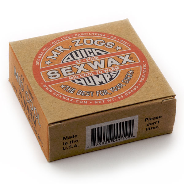 Sex Wax Quick Humps 4X-Firm Mid Cool to Warm 64°F to 78°F